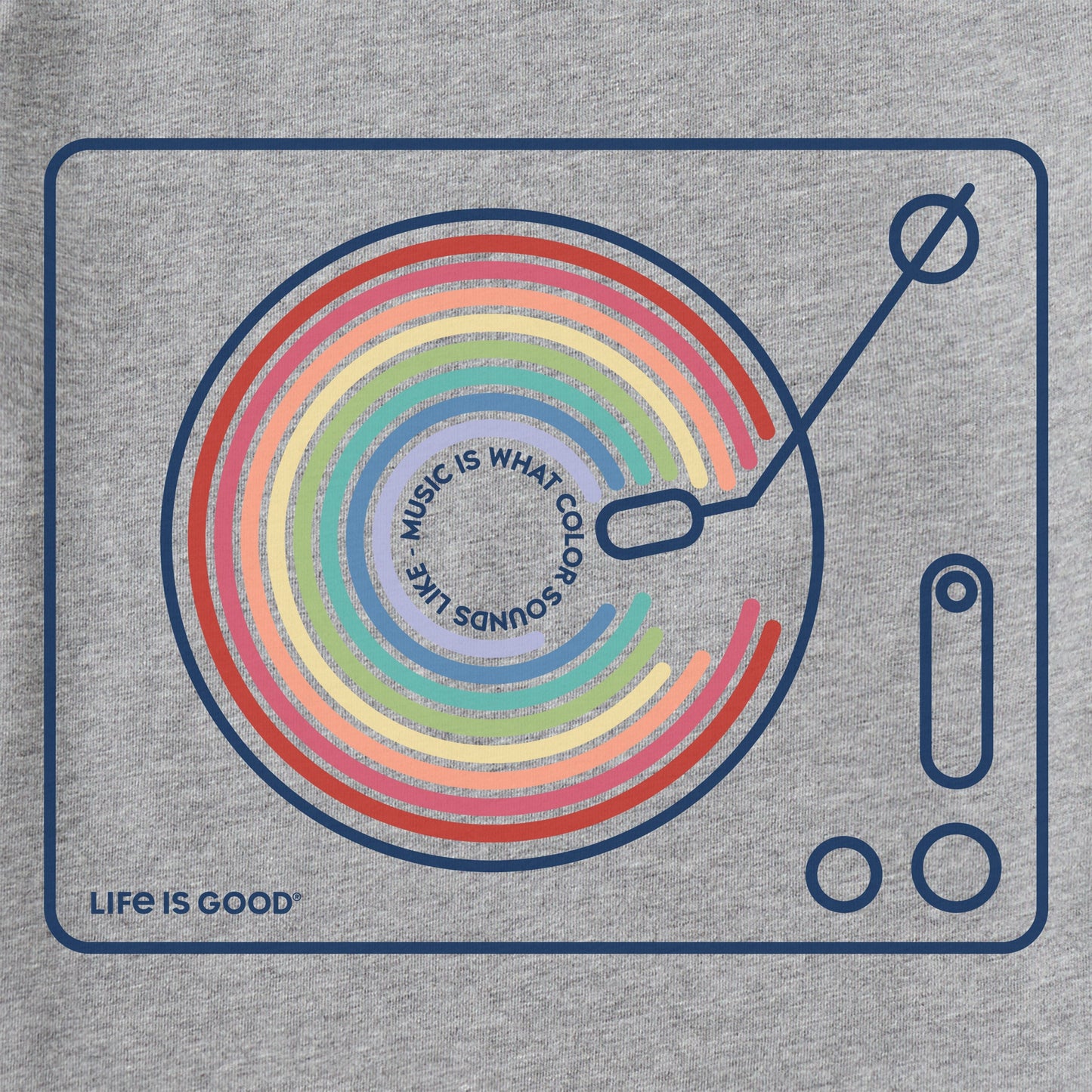 Men's Music Color Turntable Short Sleeve Tee