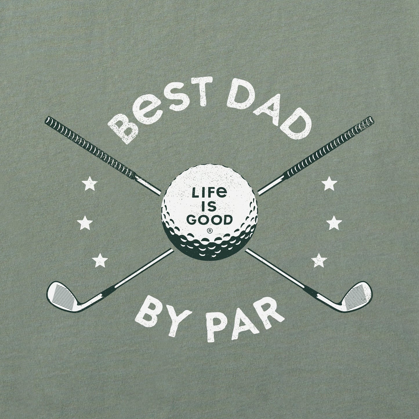 Men's Best Dad By Par Golf Clubs Short Sleeve Tee