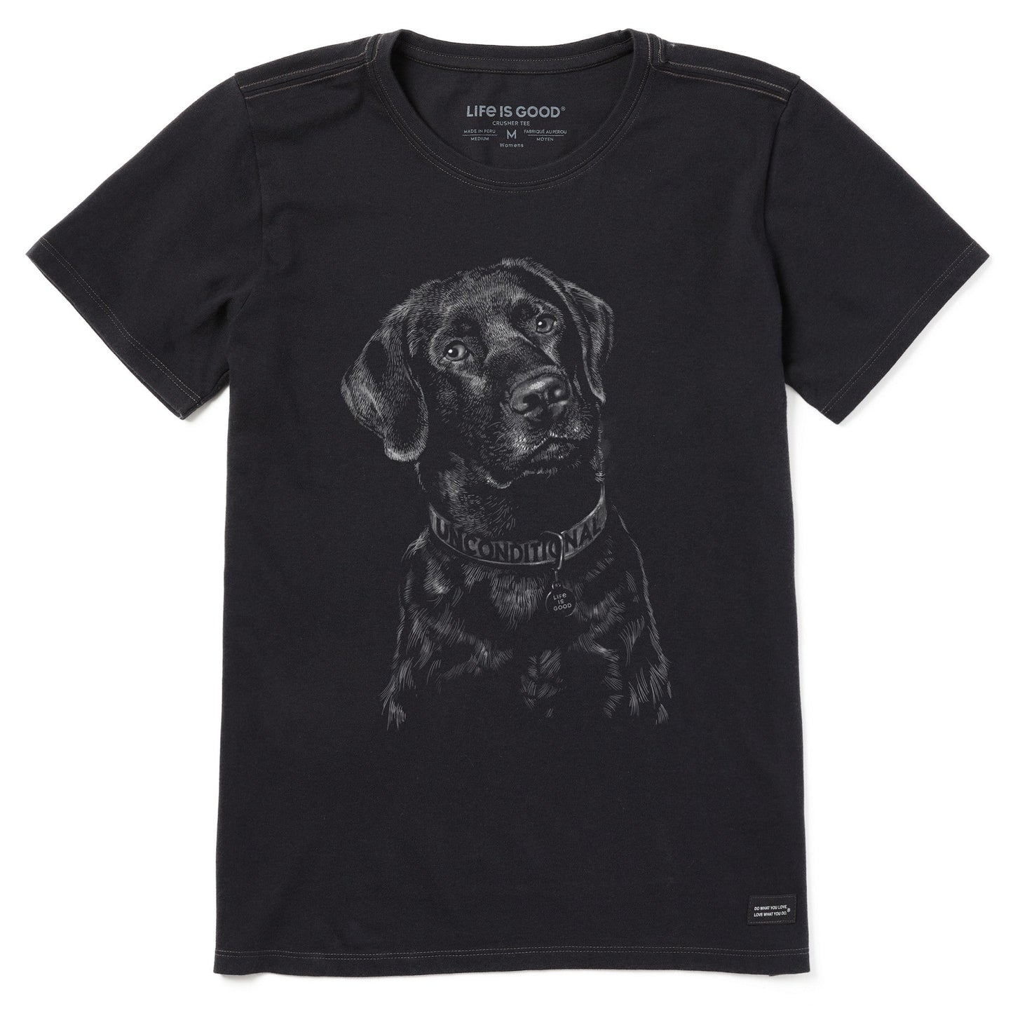 Women's Unconditional Black Lab Short Sleeve Crusher Tee