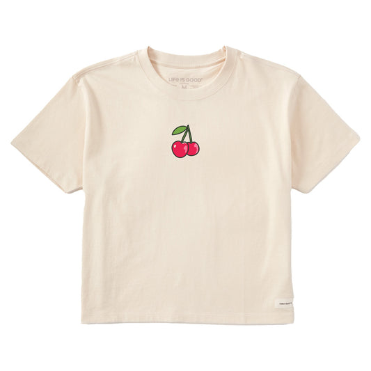 Women's Cherries Short Sleeve Crusher Boxy Tee
