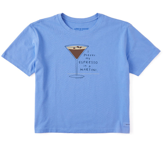 Women's Prefer my Espresso in a Martini Short Sleeve Crusher Boxy Tee