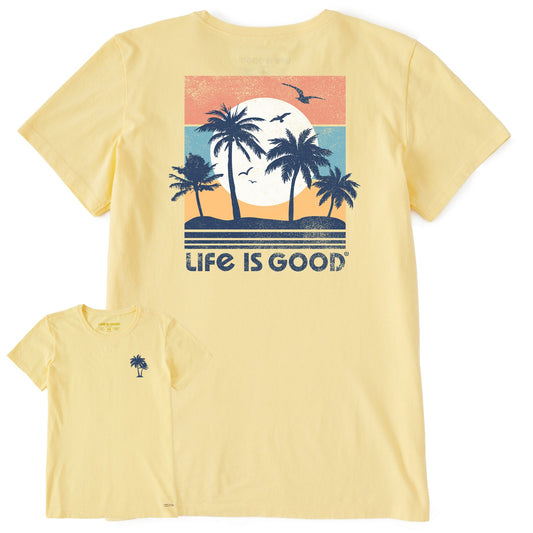 Women's Beachy Palms Short Sleeve Crusher Tee