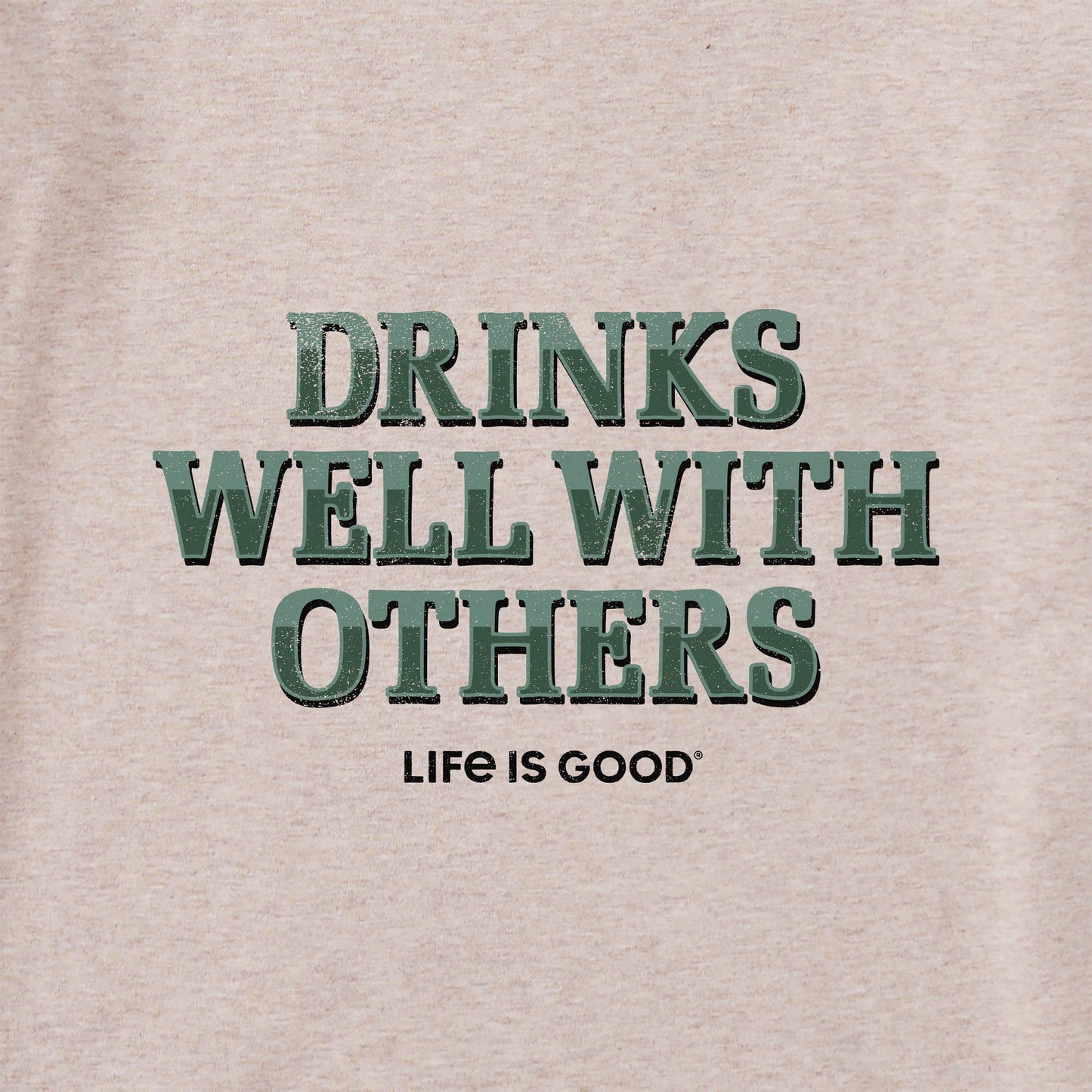 Men's Drinks Well With Others Pub Script Short Sleeve Crusher Tee