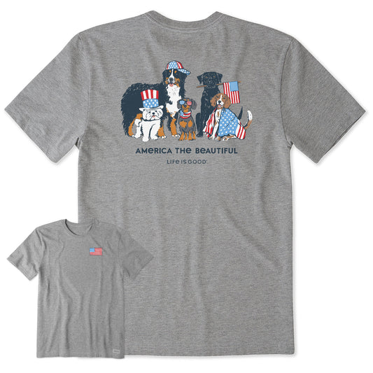 Men's America the Beautiful USA Dogs Short Sleeve Tee