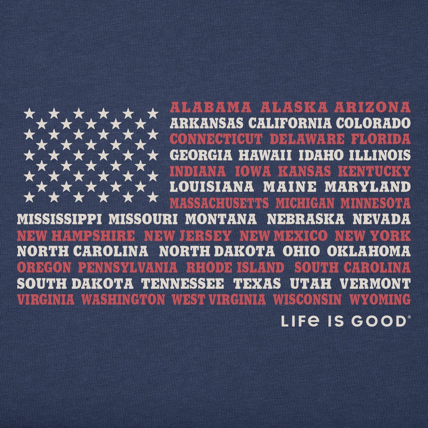 Kids 50 States Flag Short Sleeve Crusher Tee