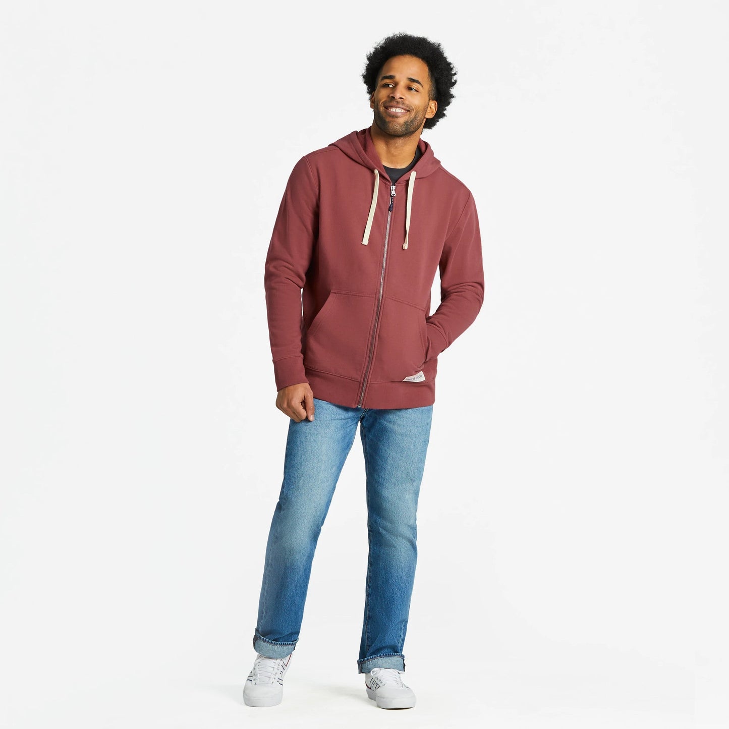 Men's Solid Simply True Fleece Zip Hoodie