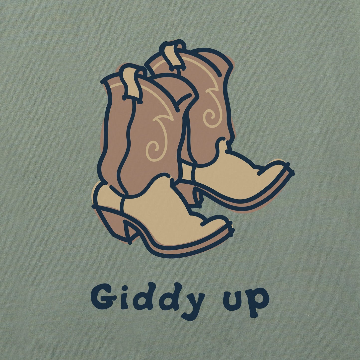 Women's Giddy Up Cowboy Boots Short Sleeve Crusher Tee