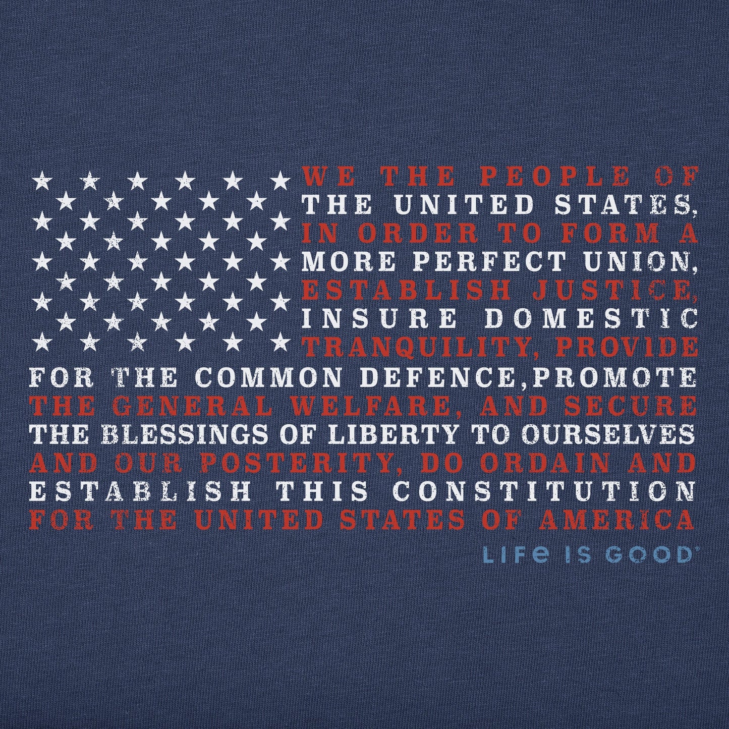 Women's Constitution Flag Short Sleeve Vee