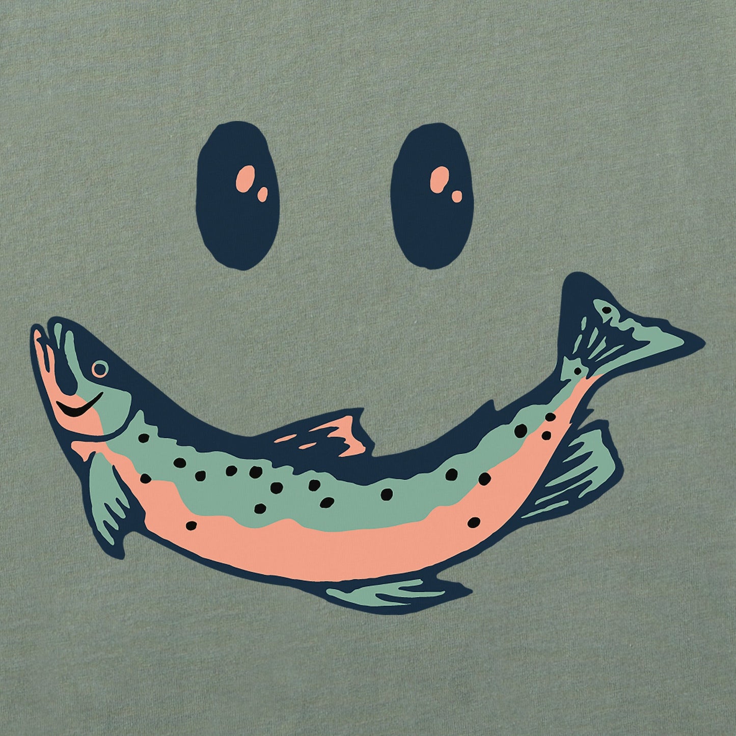 Men's Smile Fish Short Sleeve Crusher Tee