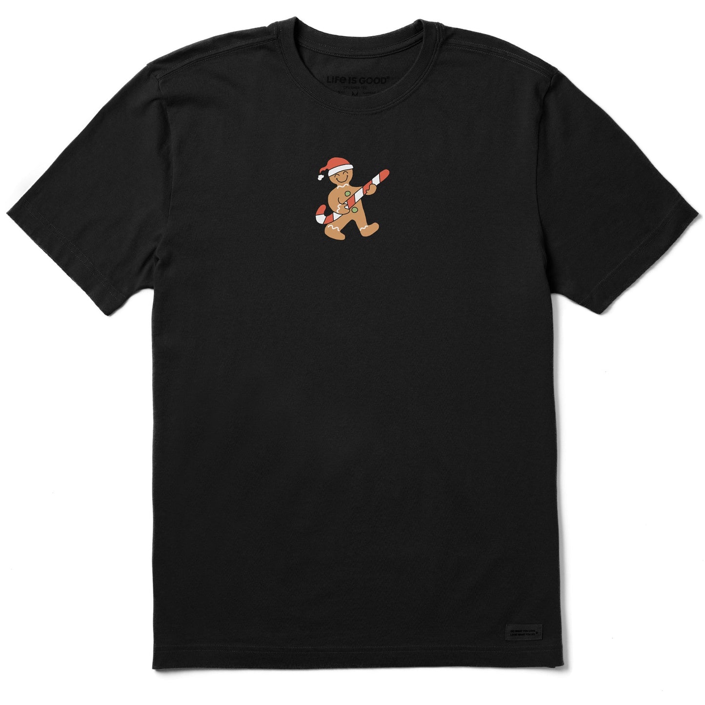 Men's Gingerbread Candy Cane Short Sleeve Crusher Tee