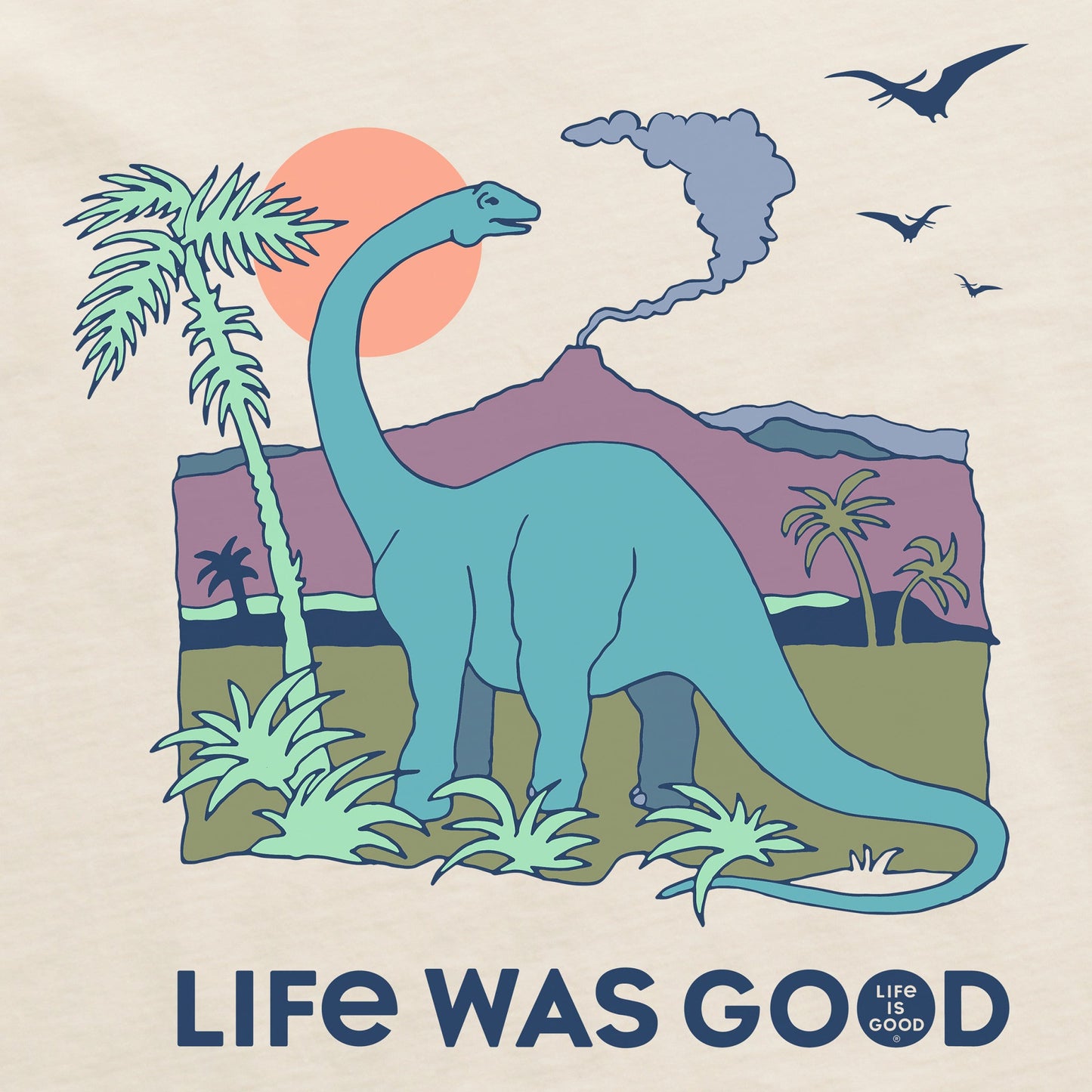 Women's Dinosaur Life was Good Short Sleeve Crusher Boxy Tee