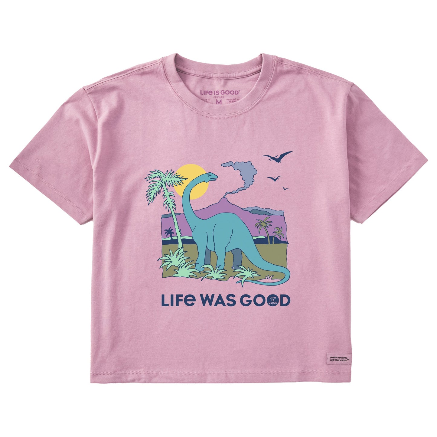 Women's Dinosaur Life was Good Short Sleeve Crusher Boxy Tee