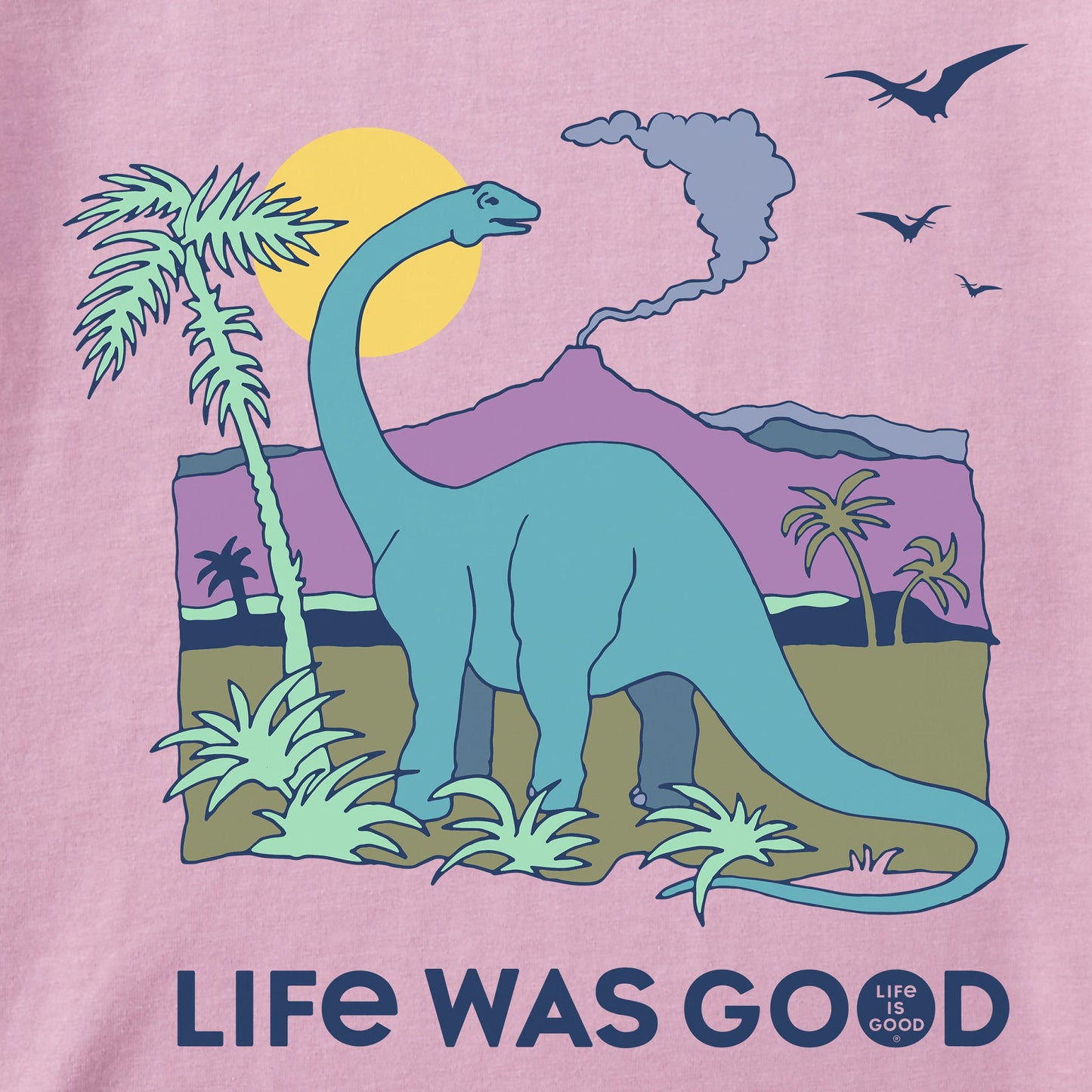 Women's Dinosaur Life was Good Short Sleeve Crusher Boxy Tee