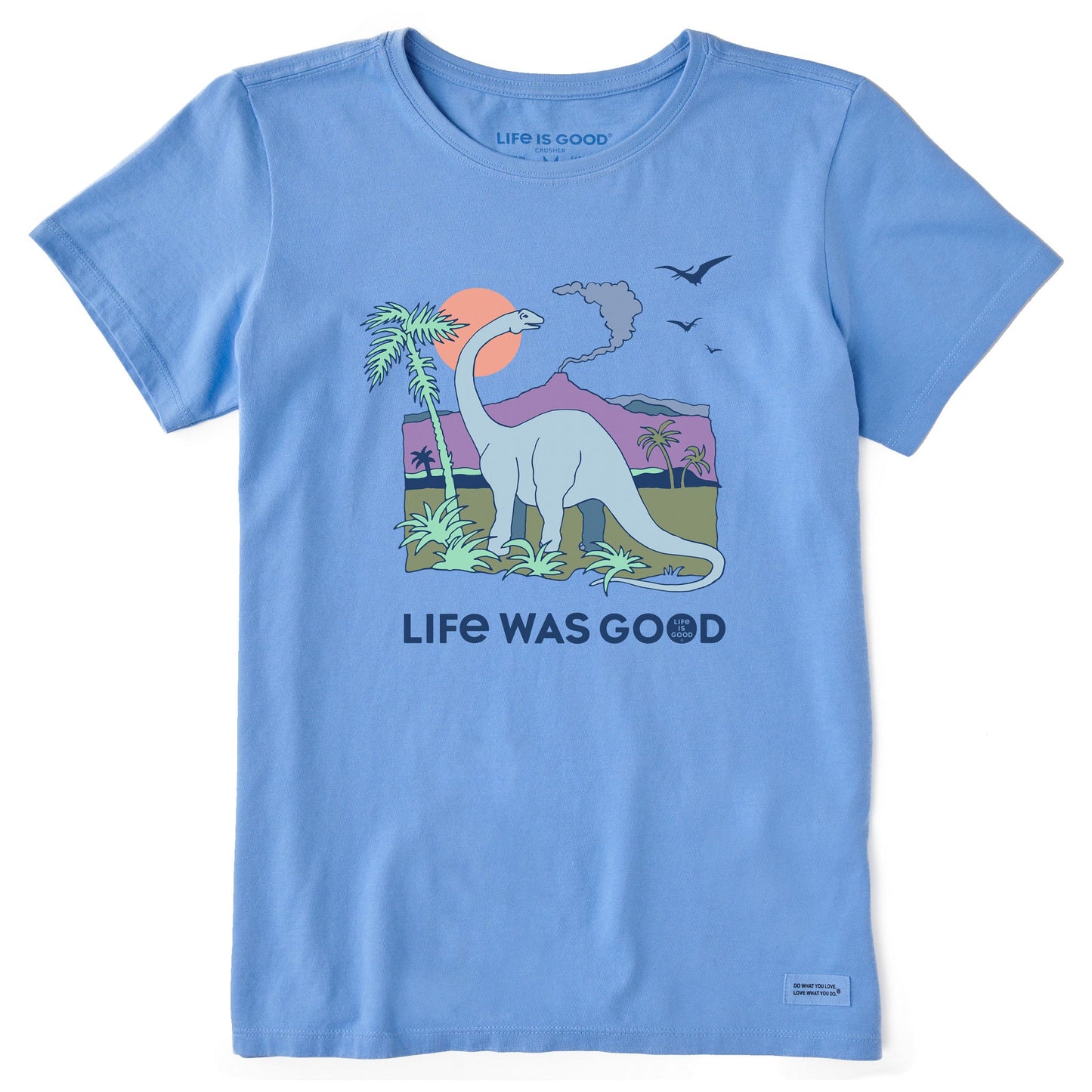 Women's Dinosaur Life was Good Short Sleeve Crusher Tee