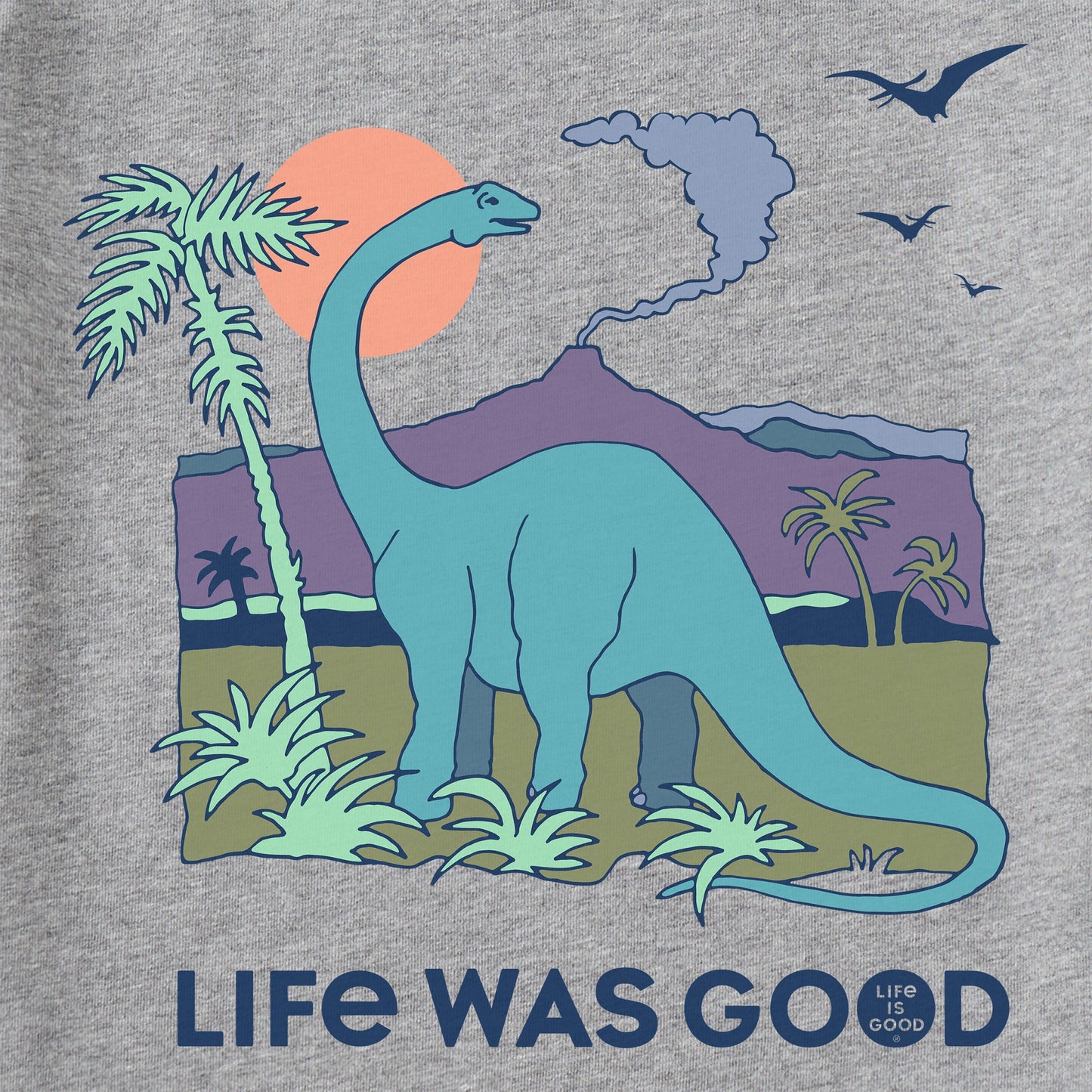 Women's Dinosaur Life was Good Short Sleeve Crusher Tee