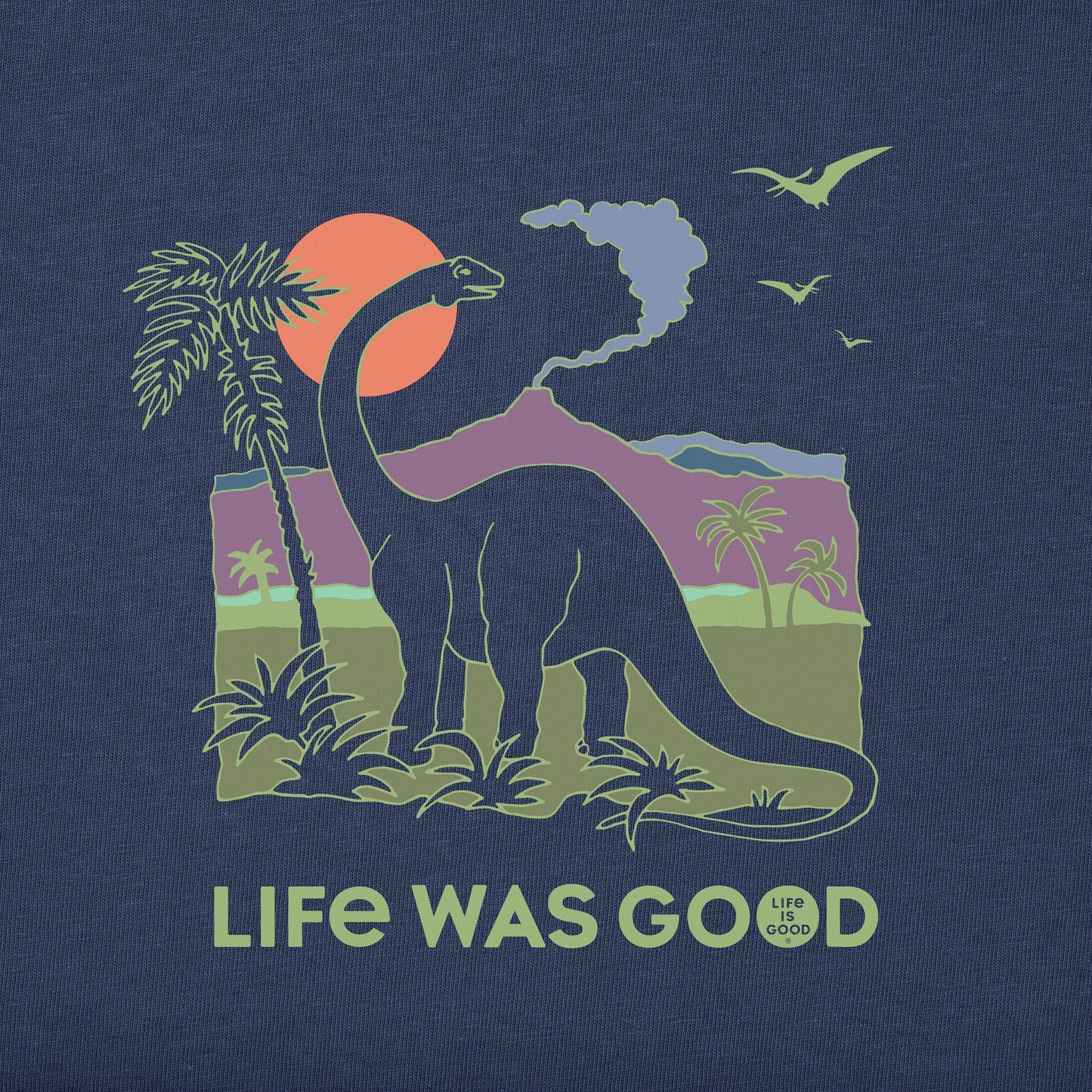Women's Dinosaur Life was Good Short Sleeve Crusher Tee