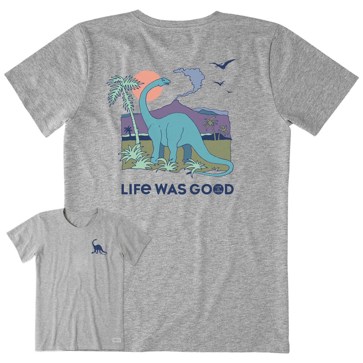 Women's Dinosaur Life was Good Short Sleeve Crusher Tee
