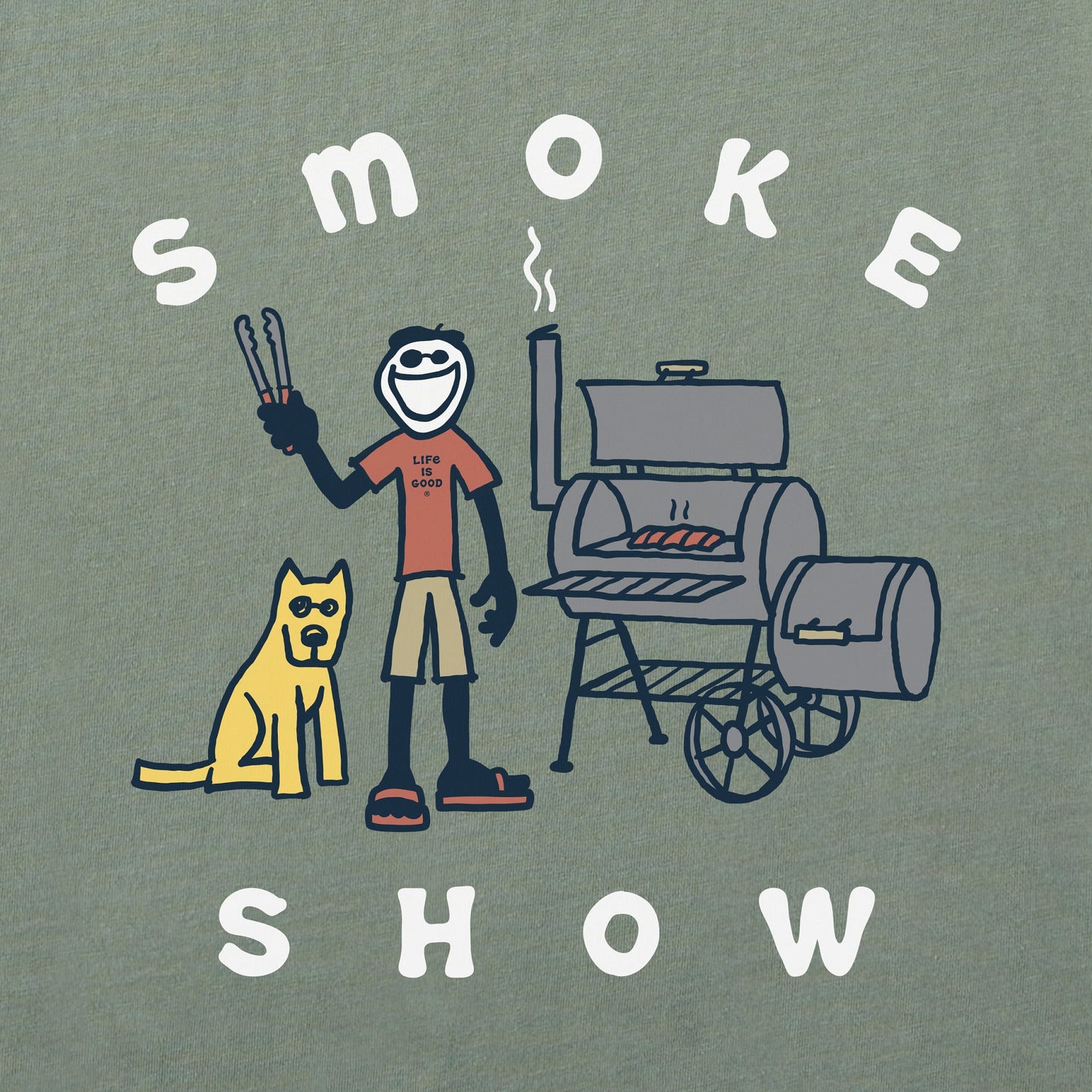 Men's Jake & Rocket Smoker Long Sleeve Crusher Tee