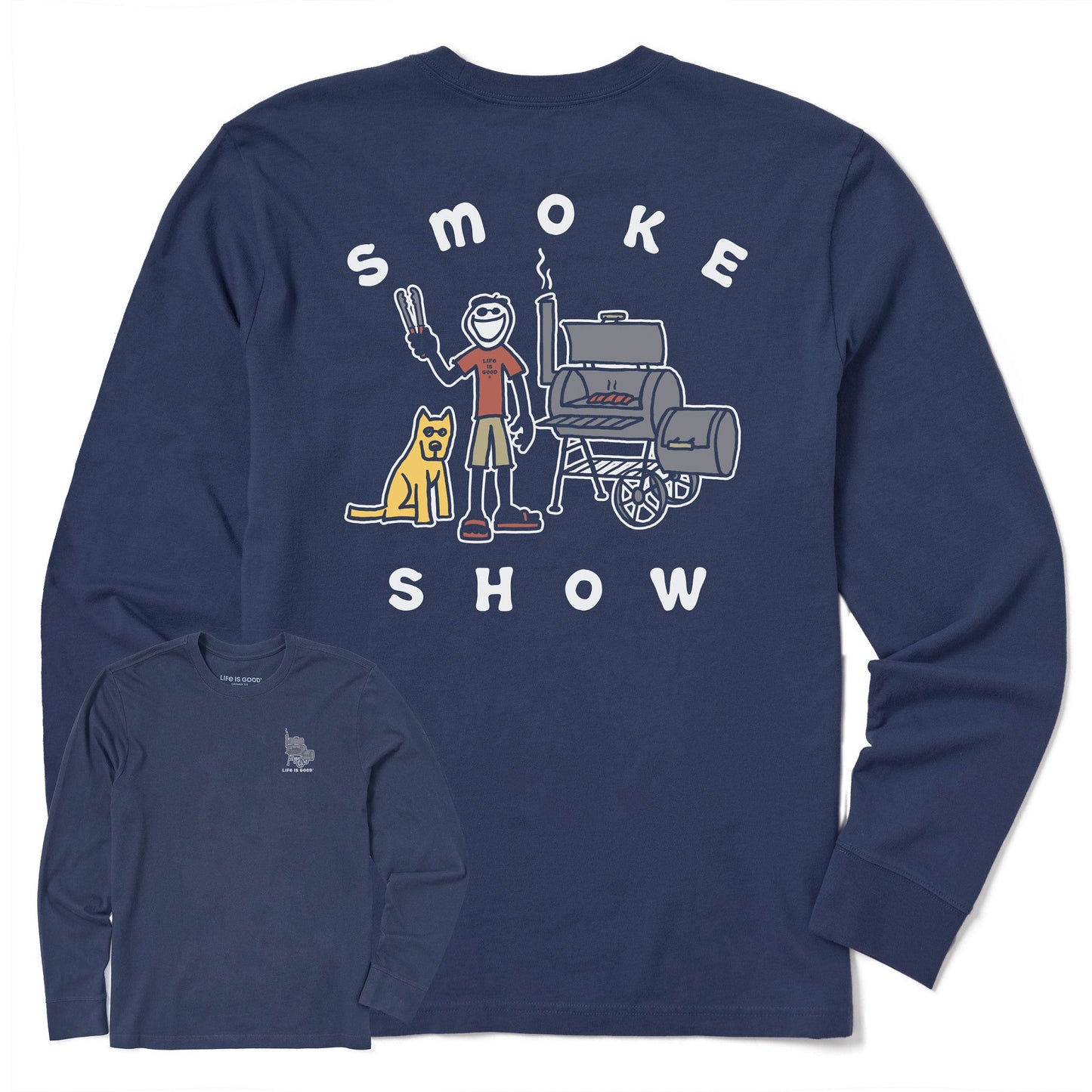 Men's Jake & Rocket Smoker Long Sleeve Crusher Tee