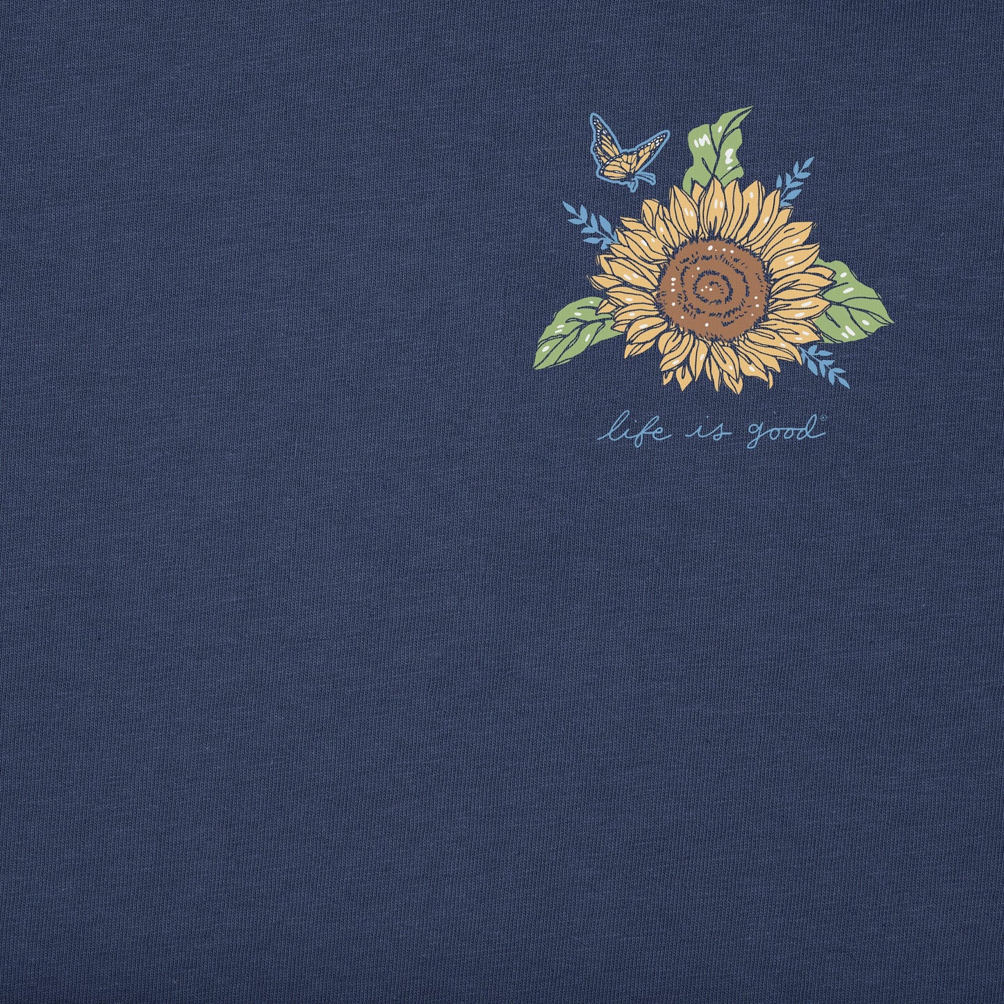 Women's Sunflowers & Monarchs Long Sleeve Crusher Tee