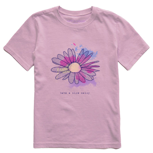 Kids Fineline Have a Nice Daisy Short Sleeve Crusher Tee