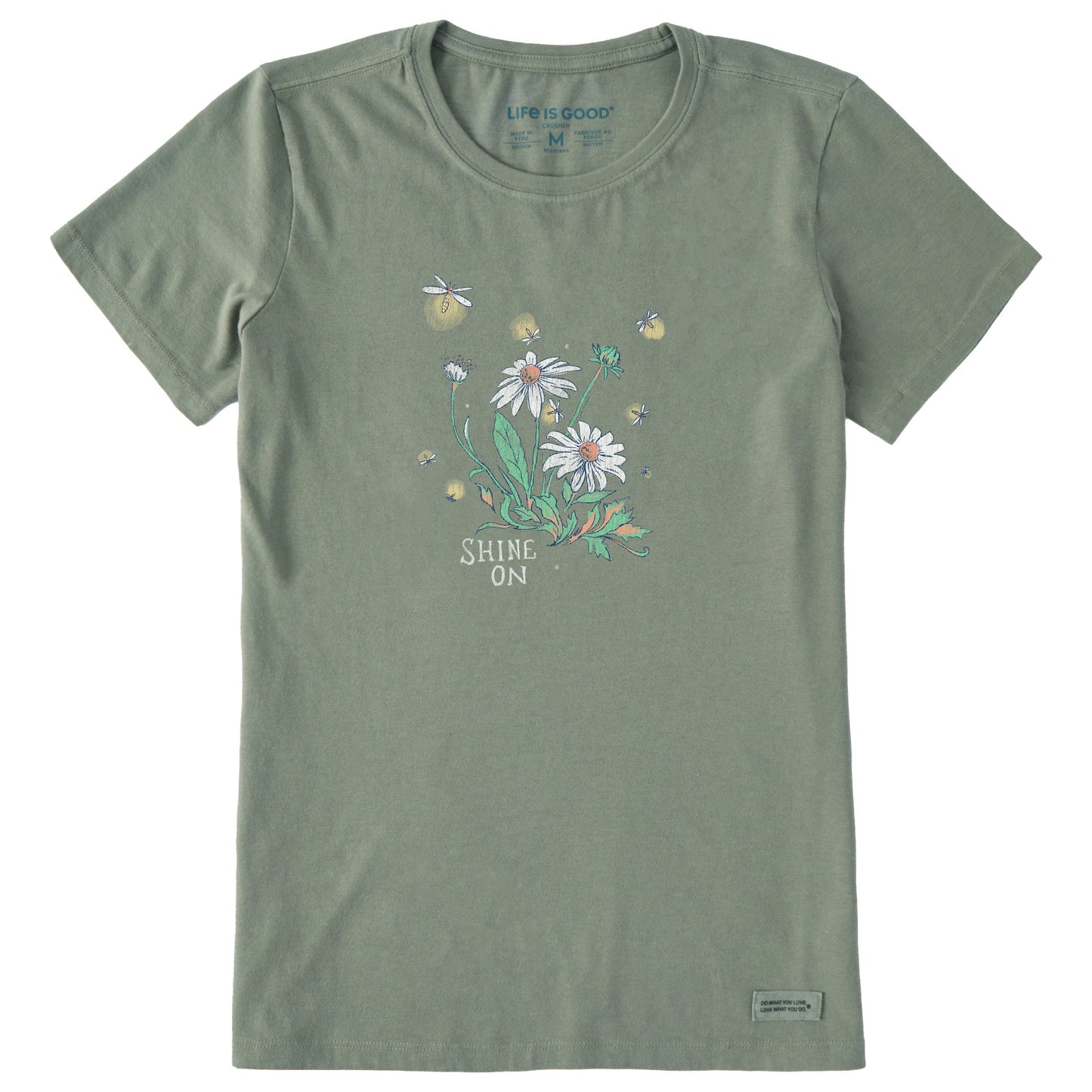 Women's Dreamy Shine On Daisies Short Sleeve Crusher Tee