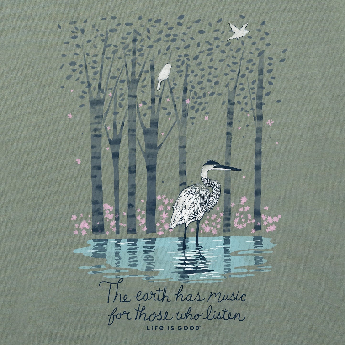 Women's Earth Has Music Heron Long Sleeve Tee