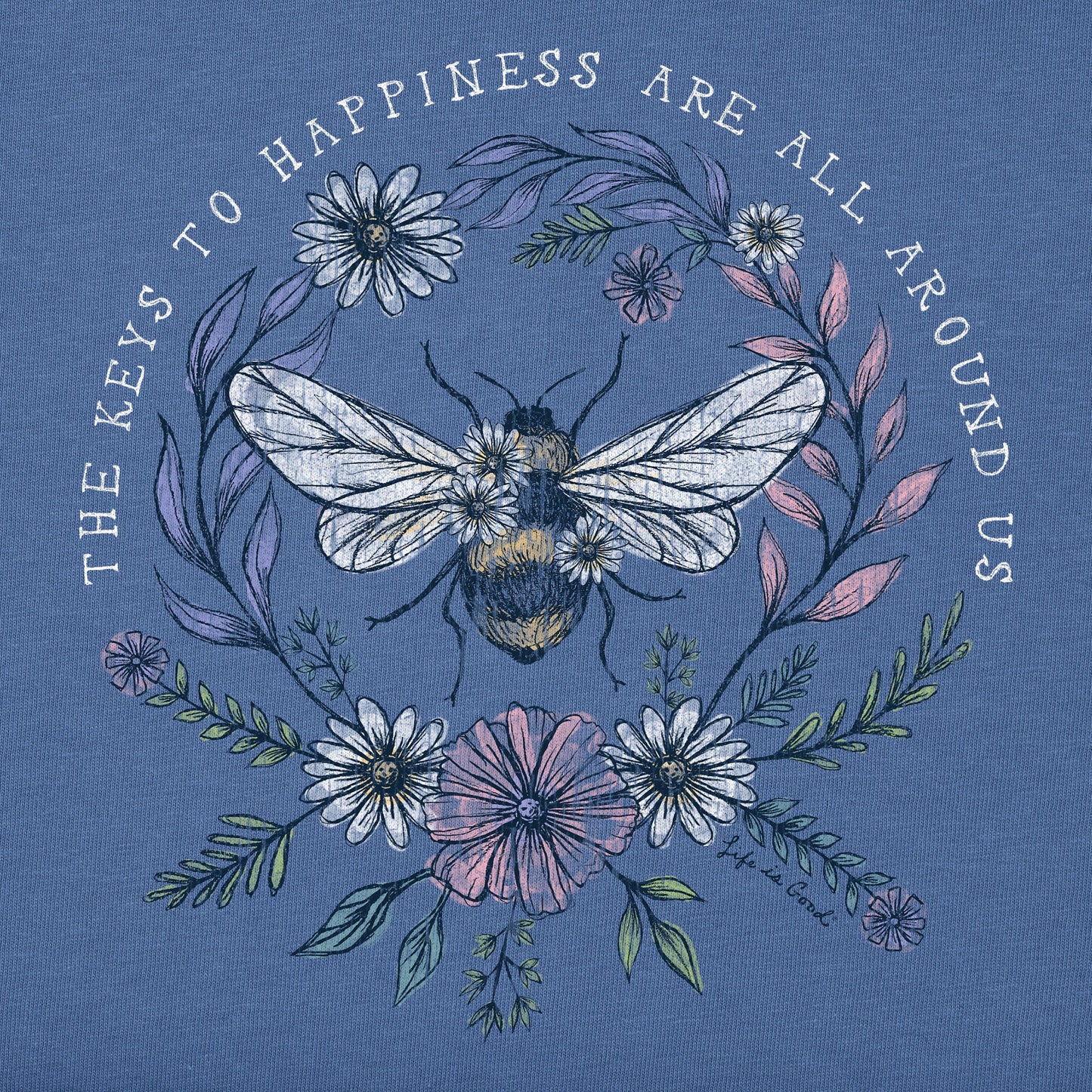 Women's Bee Happiness All Around Long Sleeve Crusher Tee