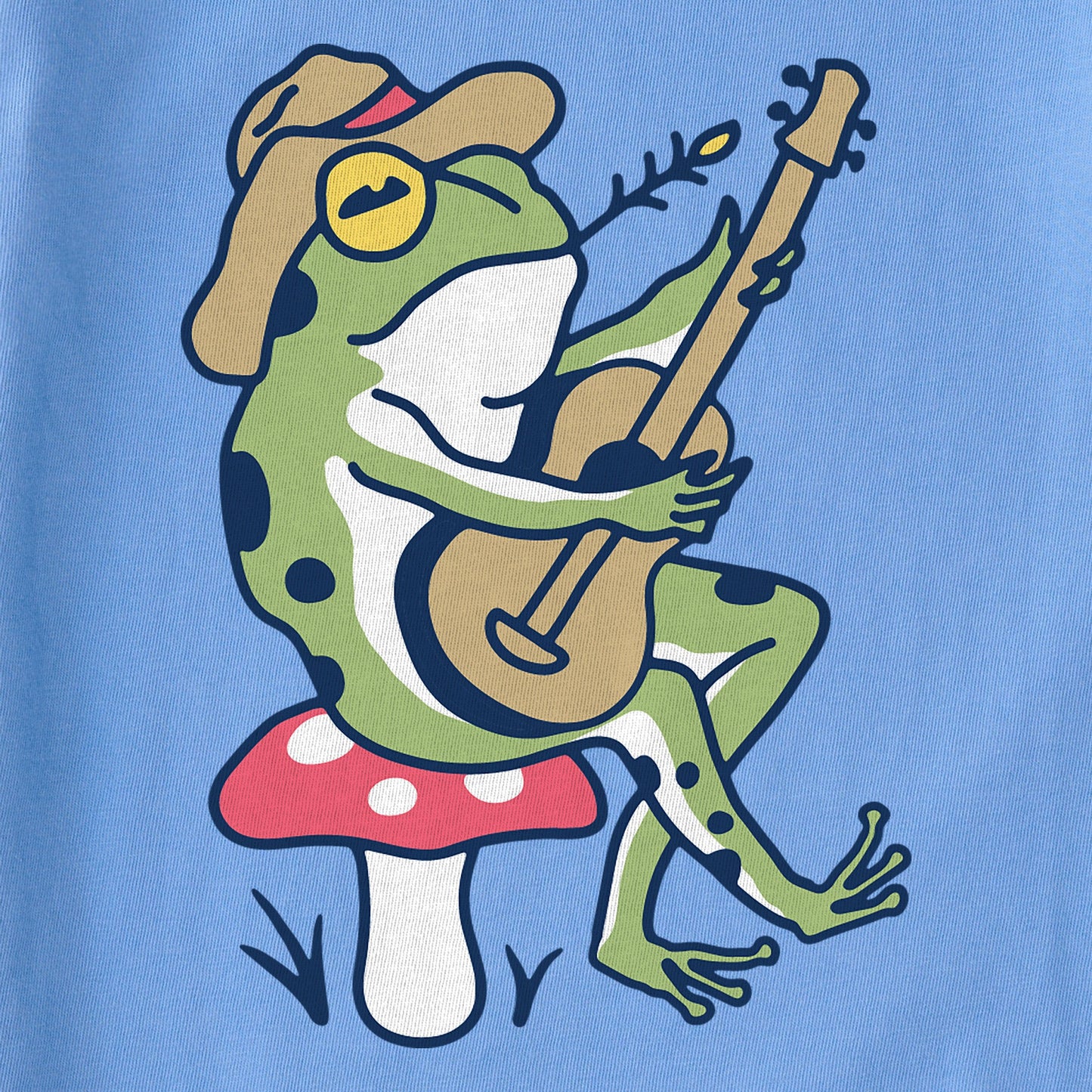 Women's Frog Guitar Short Sleeve Crusher Boxy Tee