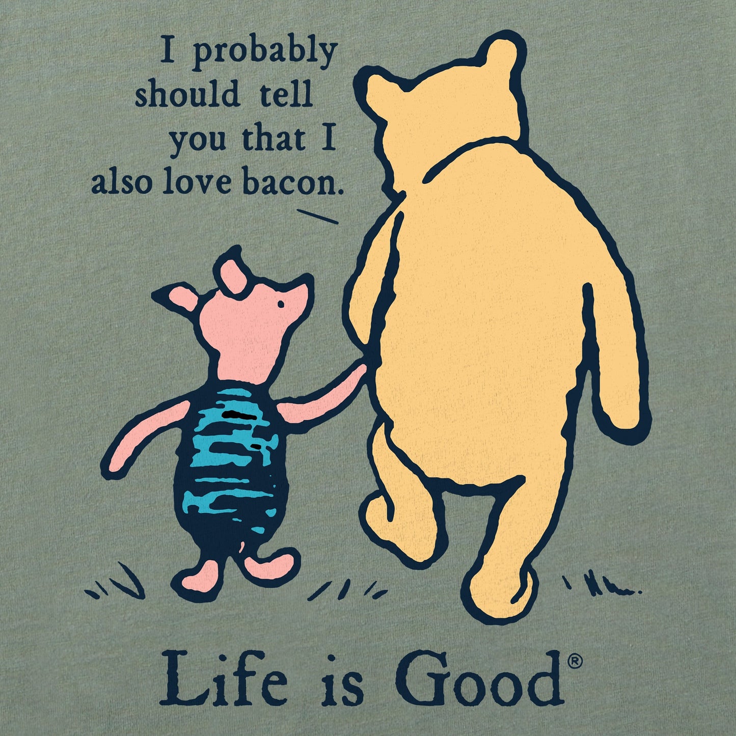 Women's Winnie Loves Bacon Short Sleeve Crusher Tee