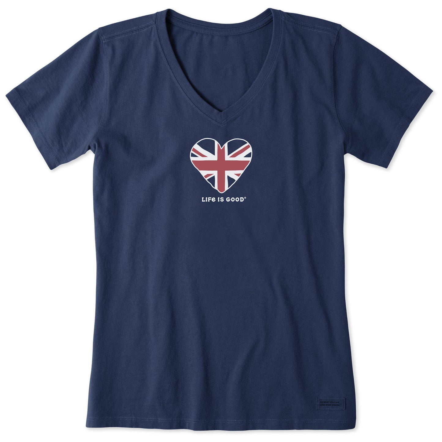 Women's British Heart Short Sleeve Vee
