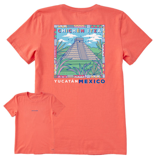 Women's Chichen Itza Mexico Short Sleeve Crusher Tee