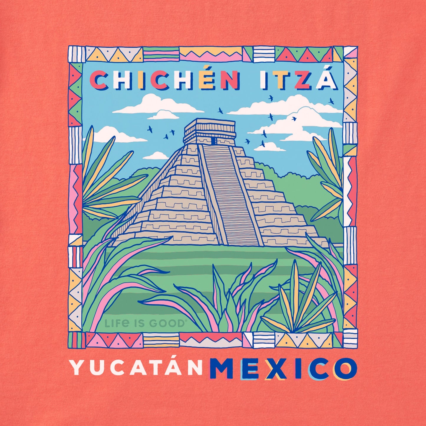 Women's Chichen Itza Mexico Short Sleeve Crusher Tee