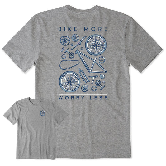Men's Bike More Worry Less Short Sleeve Tee