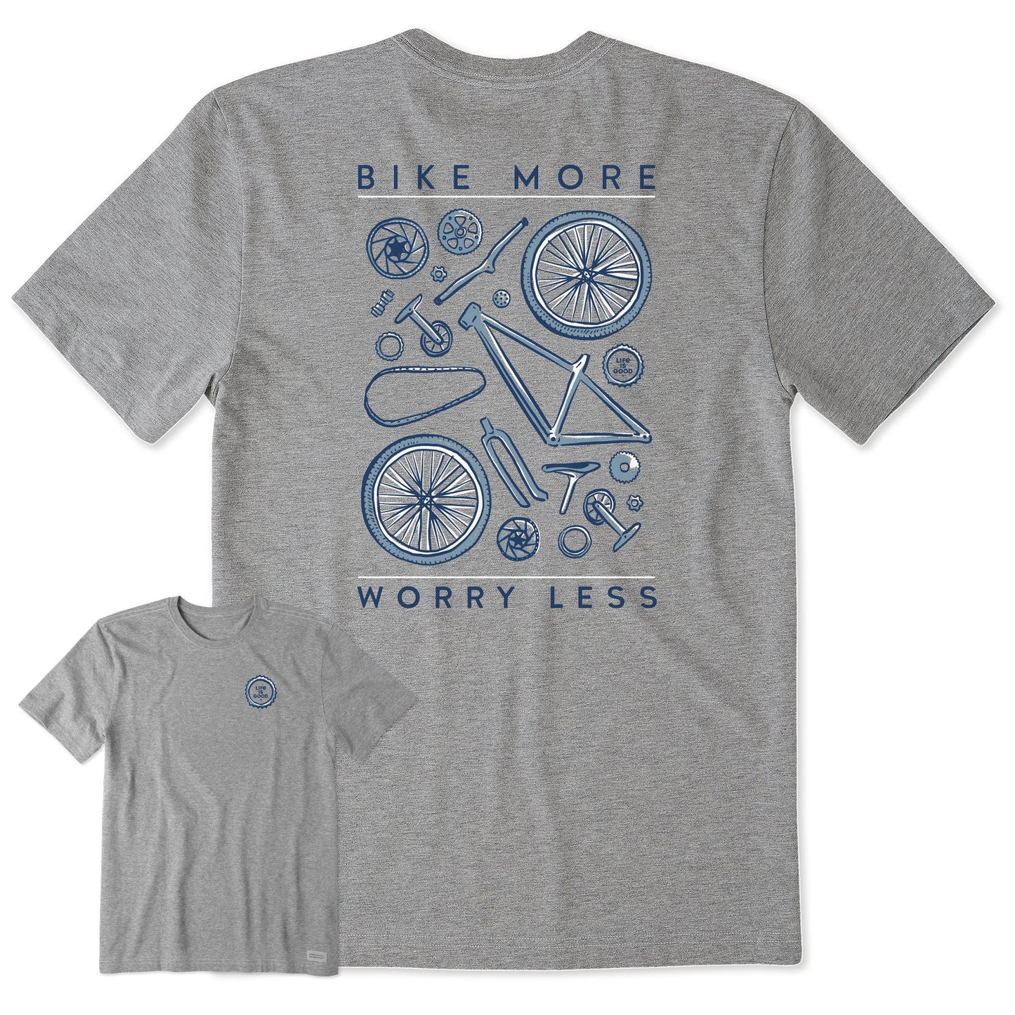 Men's Bike More Worry Less Short Sleeve Tee