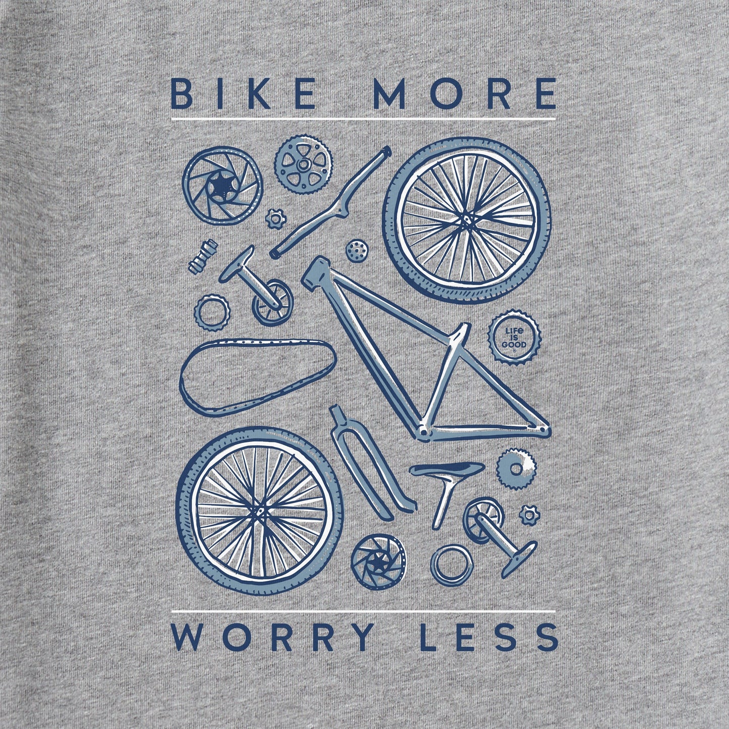 Men's Bike More Worry Less Short Sleeve Tee
