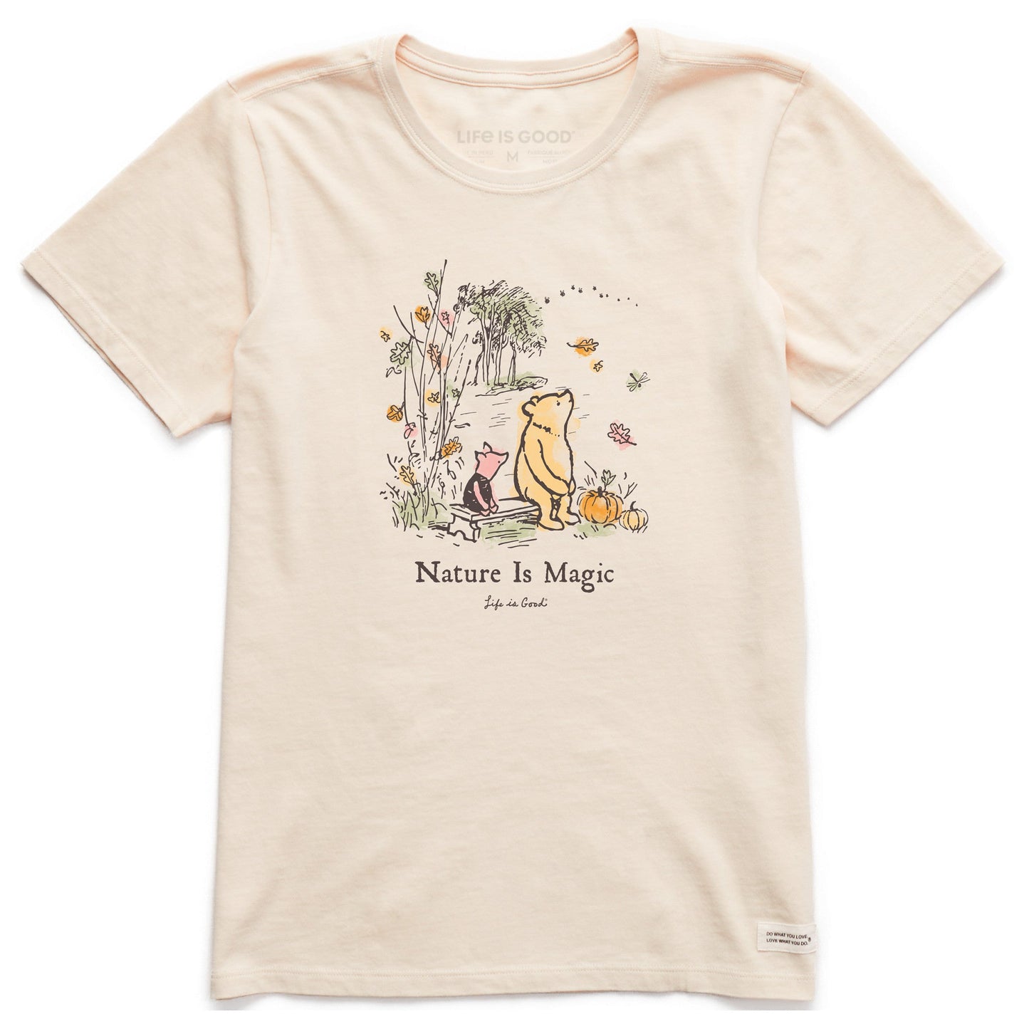 Women's Winnie and P Magic Fall Leaves Short Sleeve Crusher Tee