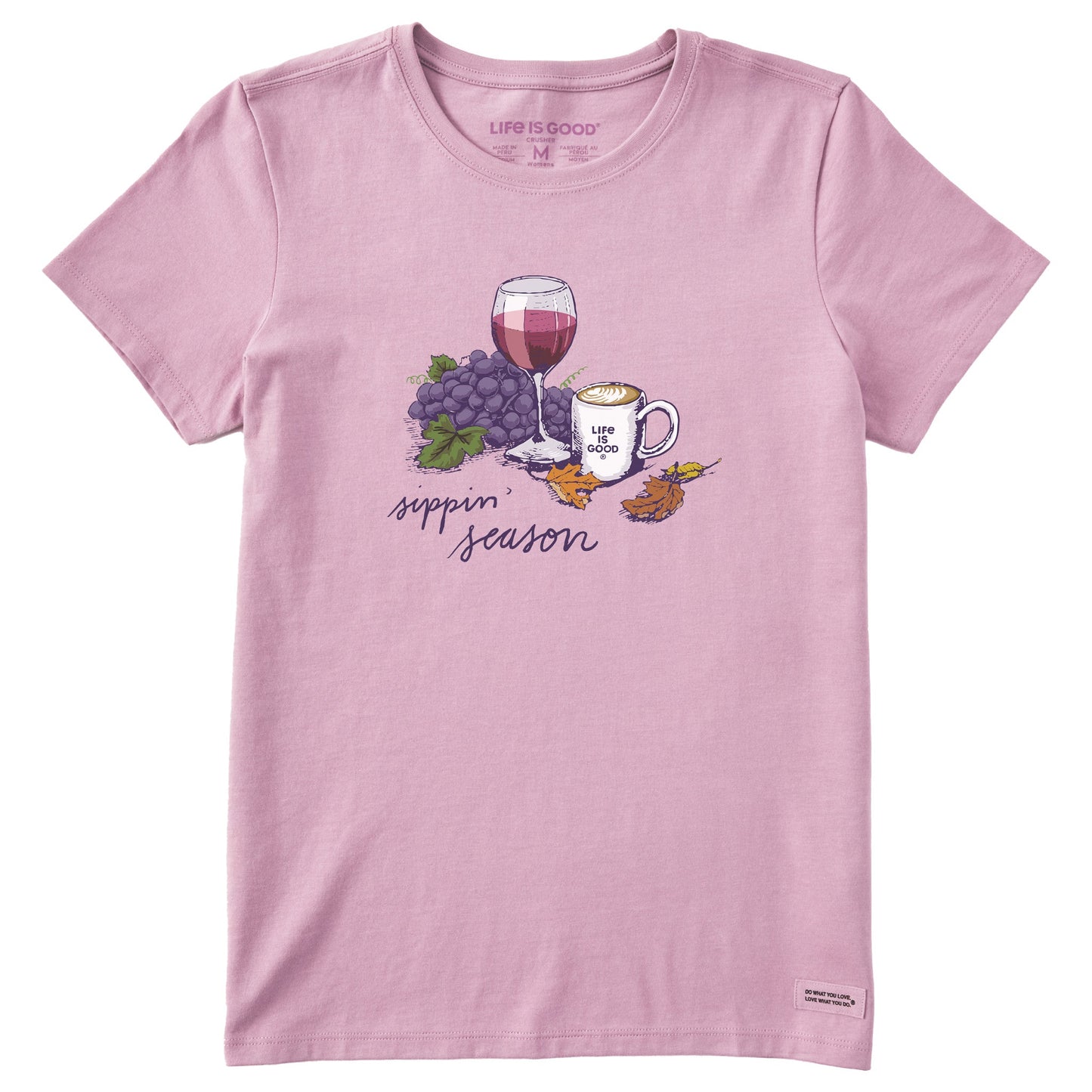 Women's Sippin' Season Wine & Coffee Short Sleeve Tee