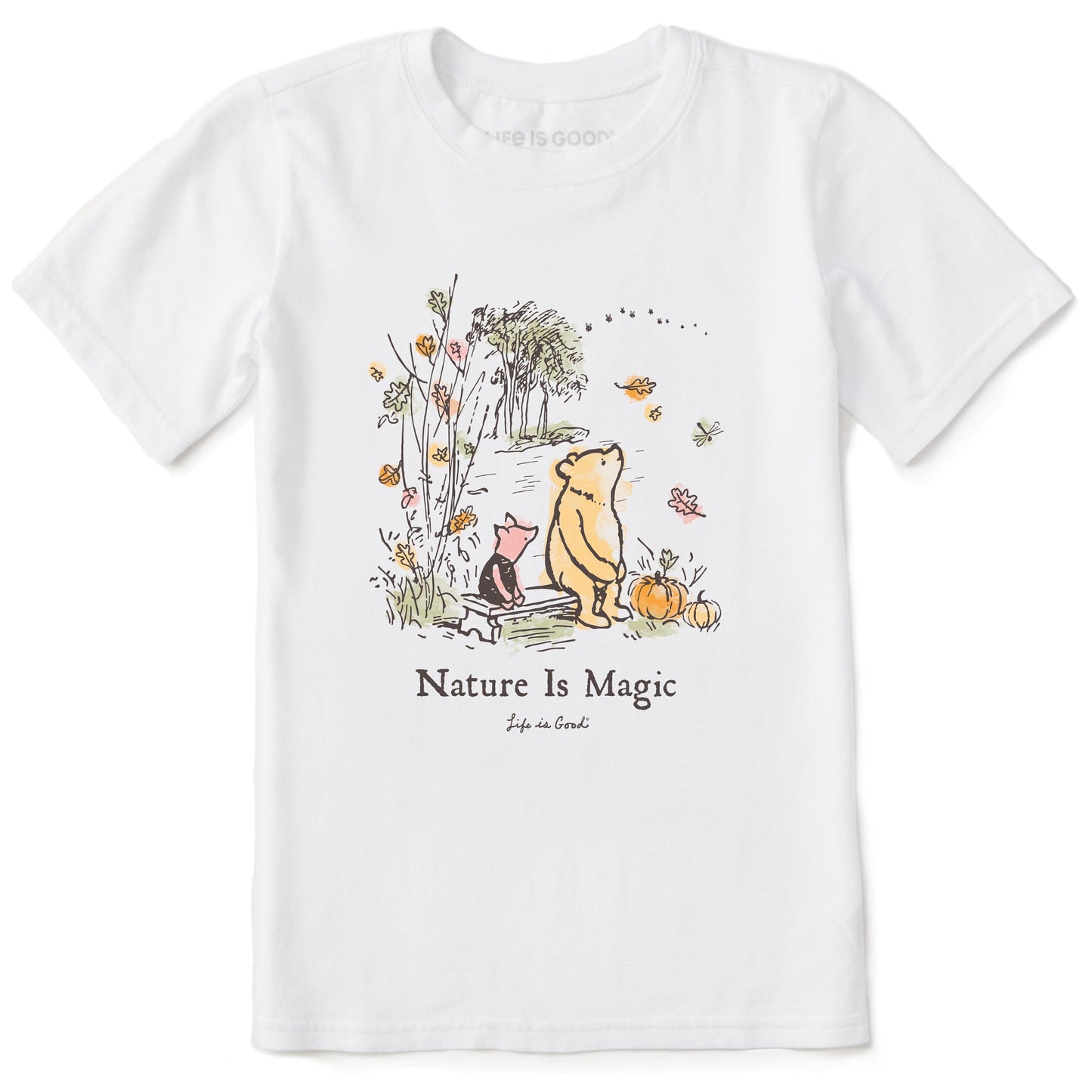 Kids Winnie and P Magic Fall Leaves Short Sleeve Crusher Tee