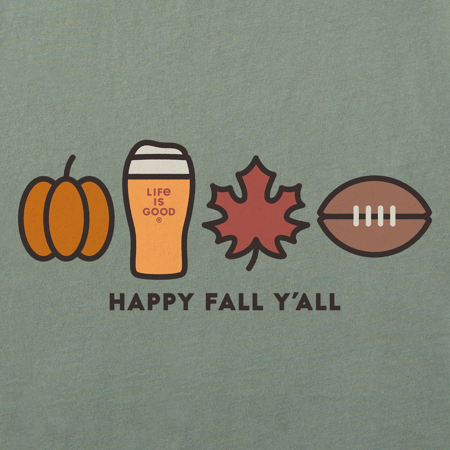 Men's Happy Fall Icons Short Sleeve Tee