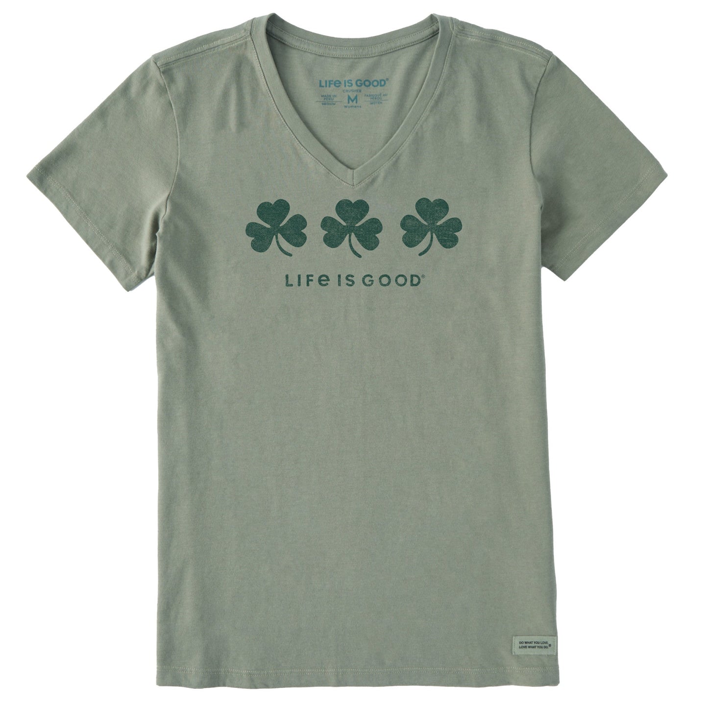 Women's Three Shamrocks Short Sleeve Crusher Vee