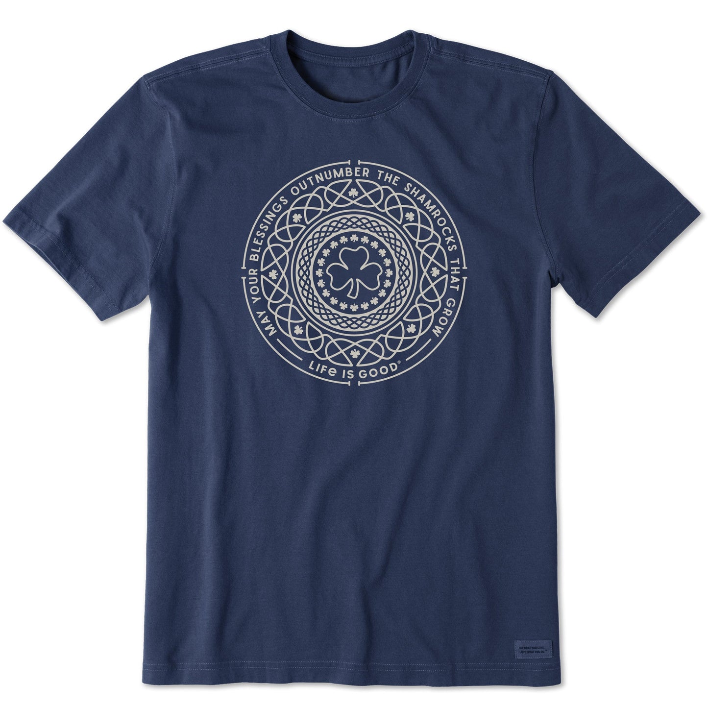 Men's Shamrock Mandala Short Sleeve Crusher Tee
