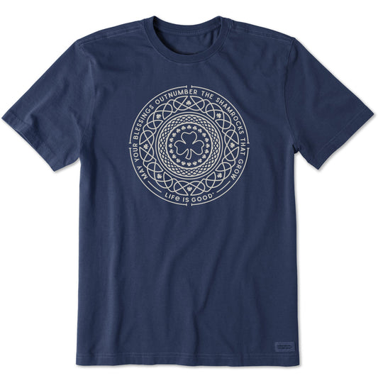 Men's Shamrock Mandala Short Sleeve Crusher Tee
