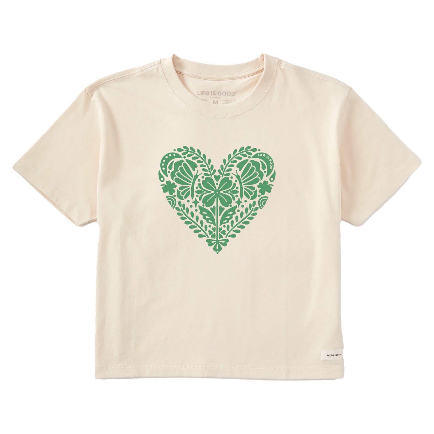 Women's Celtic Clover Heart Short Sleeve Crusher Boxy Tee