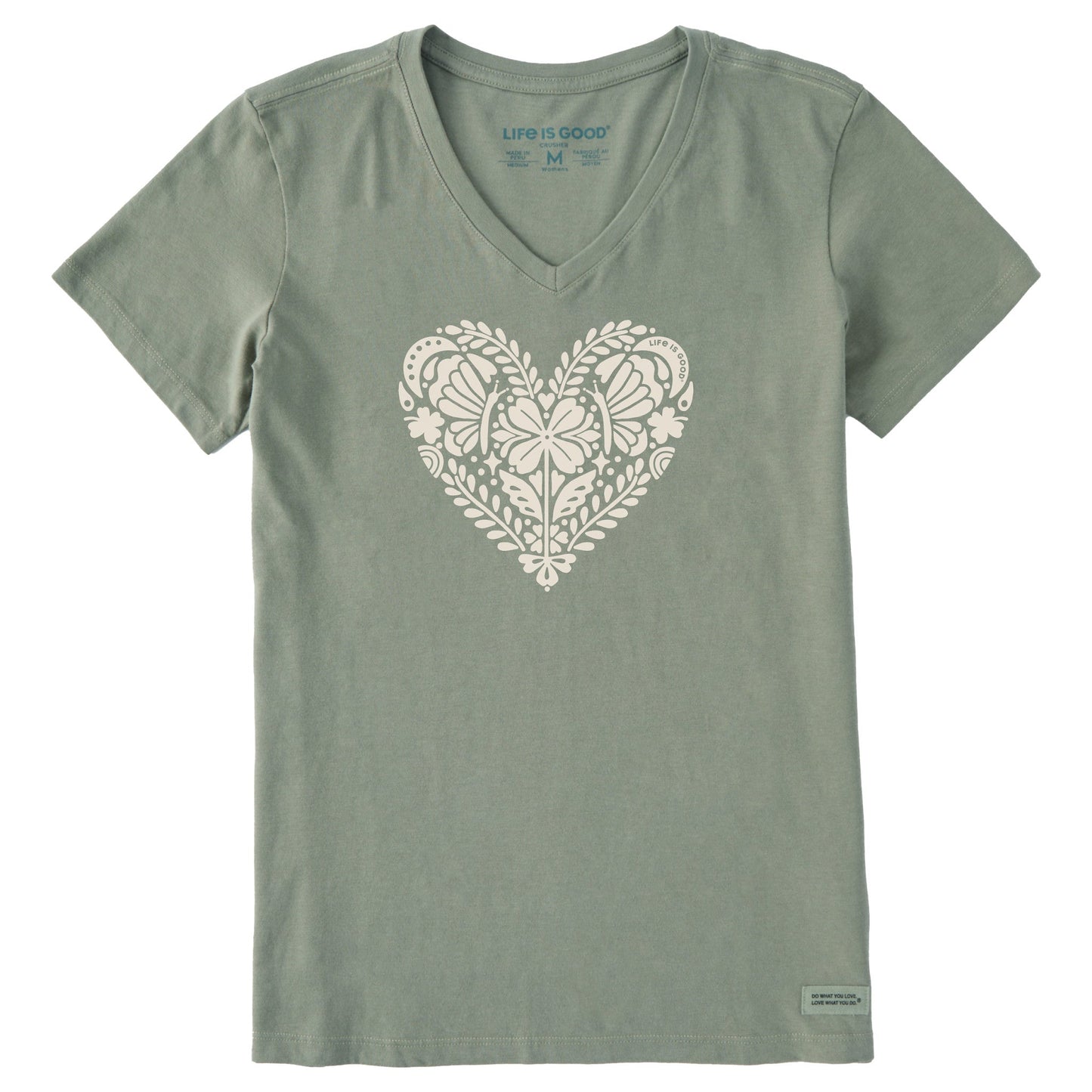 Women's Celtic Clover Heart Short Sleeve Crusher Vee
