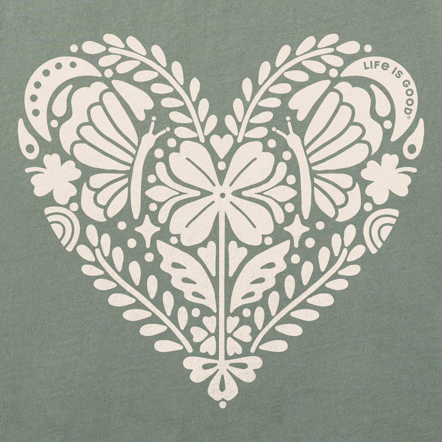 Women's Celtic Clover Heart Short Sleeve Crusher Vee