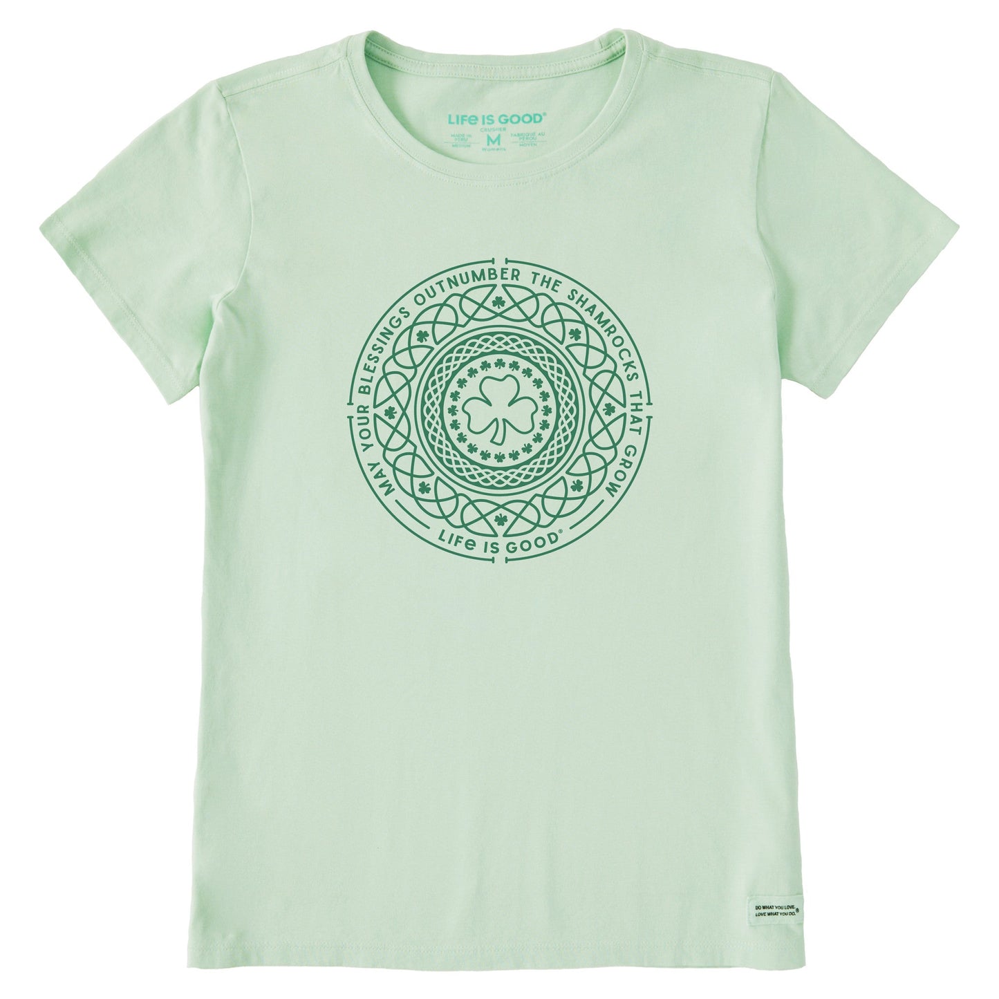 Women's Shamrock Mandala Short Sleeve Crusher Tee