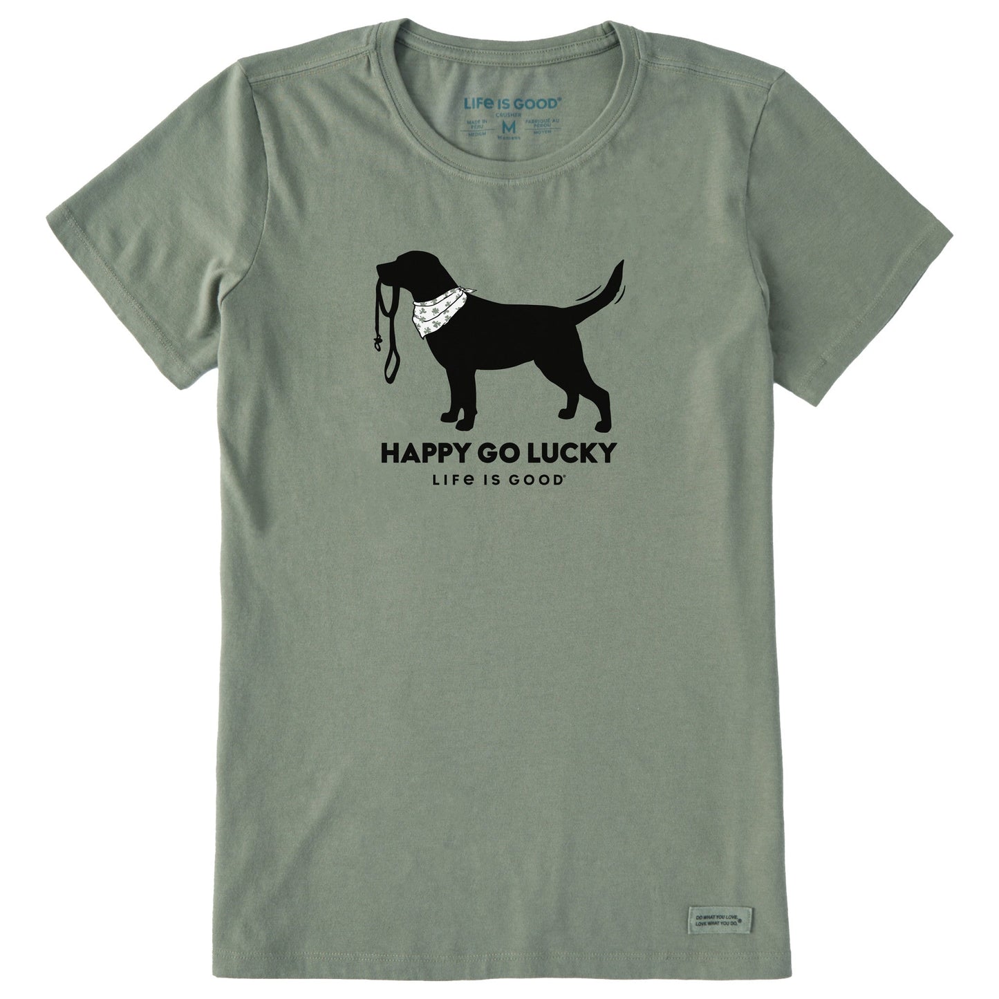 Women's Happy Go Lucky Lab Short Sleeve Crusher Tee