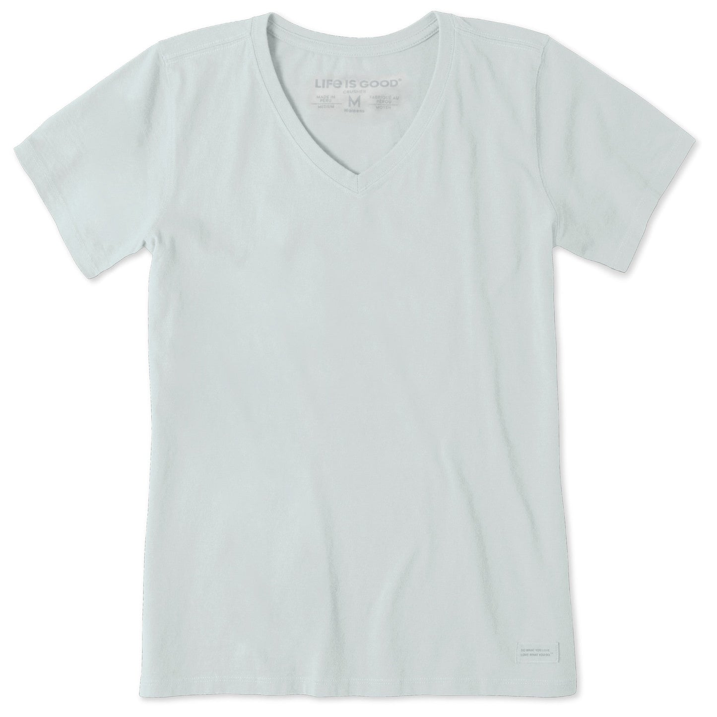 Women's Solid Short Sleeve Vee