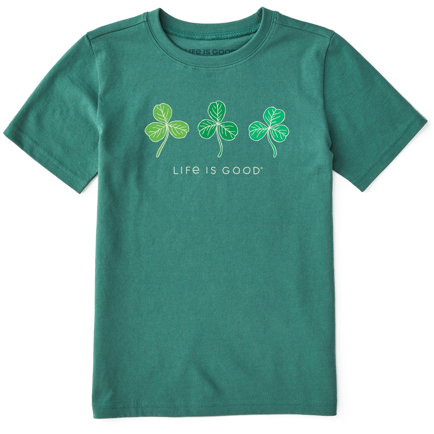 Kids Fineline 3 Clovers Short Sleeve Crusher Tee